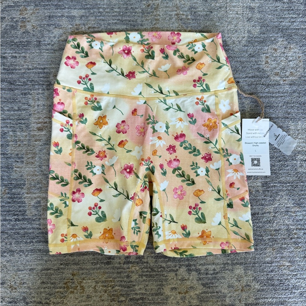 Silver Jeans Floral Print Bike Shorts